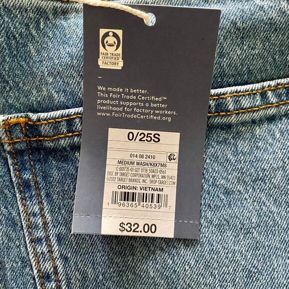 Universal Thread Vintage Stretch High-Rise Denim Jeans Womens 0 Short NEW NWT - Picture 5 of 13